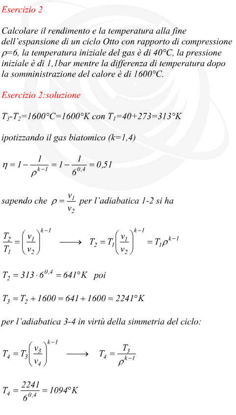 Temperatura alla fine dell'espansione di un ciclo Otto