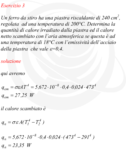 Energia irradiata da un ferro da stiro