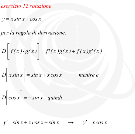 derivata di una funzione trigonometrica