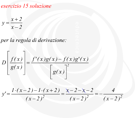 derivata del quoziente di funzioni