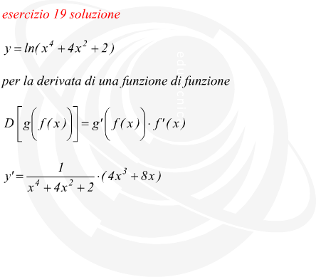 derivata di una funzione composta logaritmo e funzione razionale intera