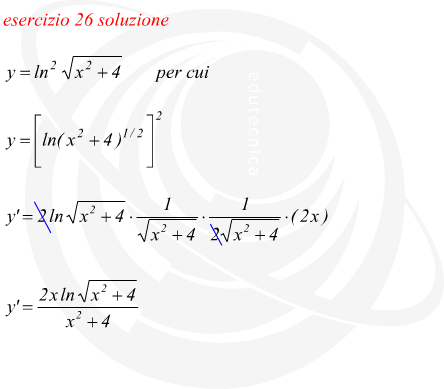 derivata di funzione composta svolgimento