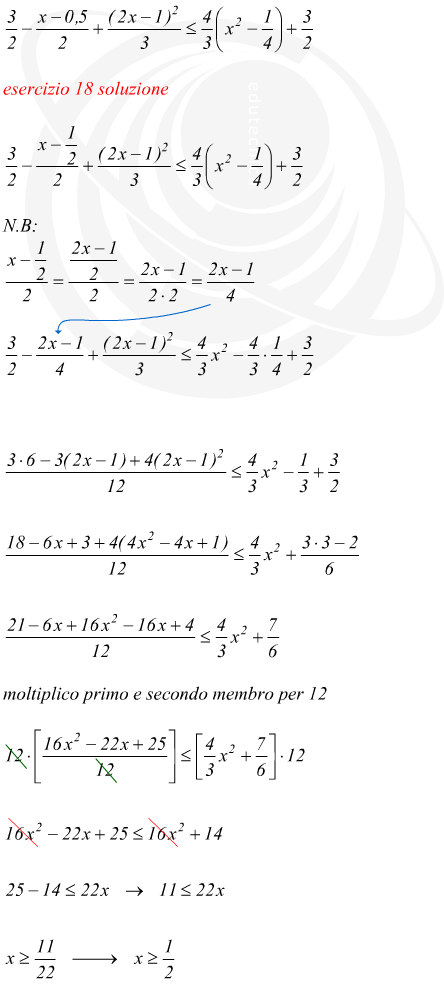 disequazione di primo grado con numeri decimali