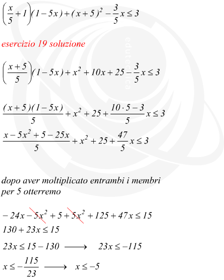 disequazione di primo grado con prodotti notevoli