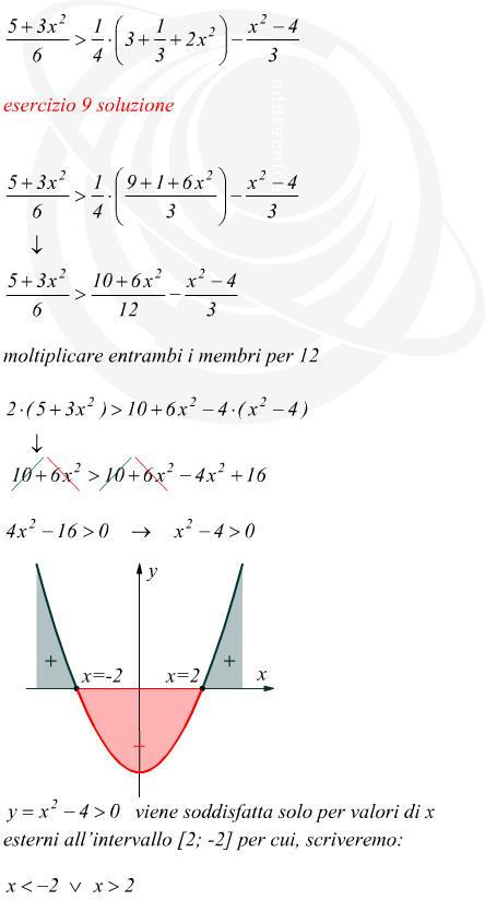 disequazione di secondo grado con coefficienti razionali