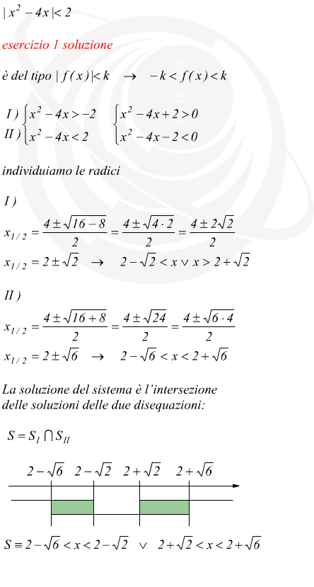 Esempio disequazione con modulo