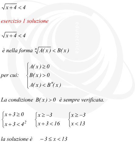 disequazioni irrazionali risolte