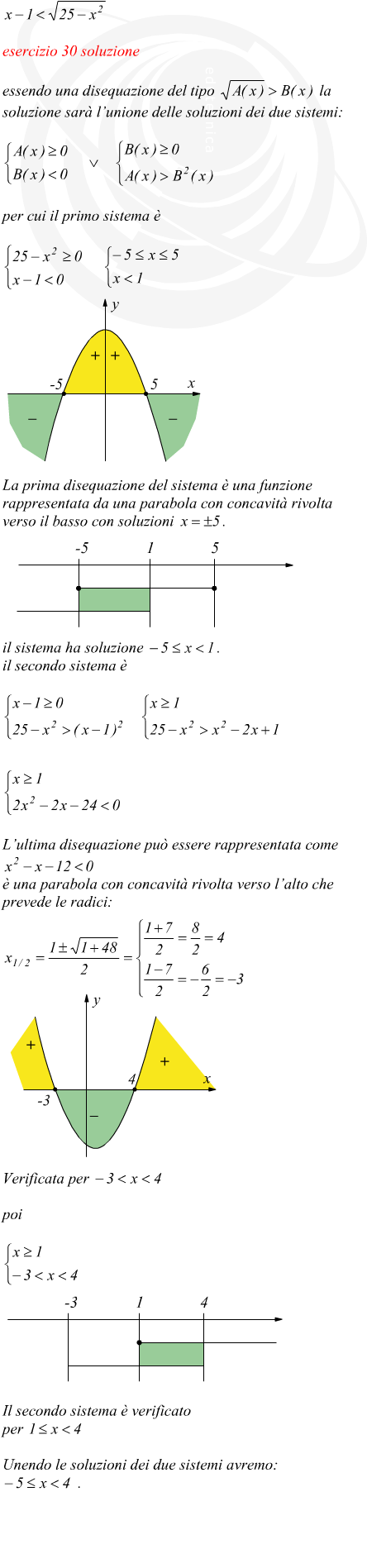 disequazione irrazionale svolgimento