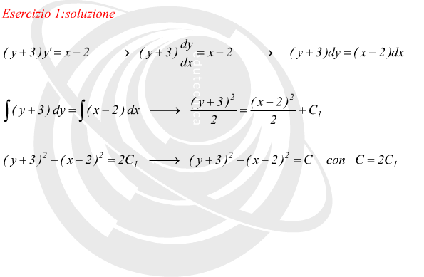 Risoluzione equazione differenziale del primo ordine