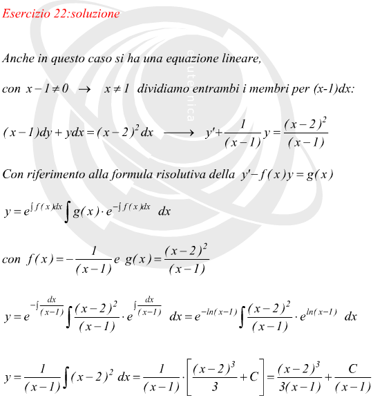 formula risolutiva equazione differenziale lineare