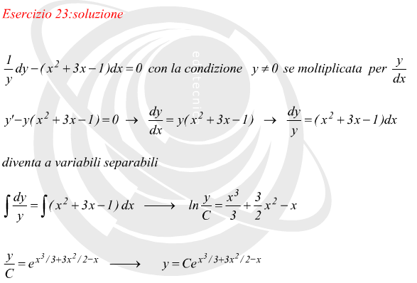 equazione differenziale a variabili separabili