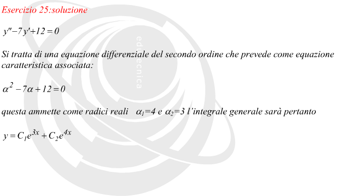 risoluzione equazione differenziale del secondo ordine