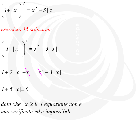 equazioni con modulo risolte