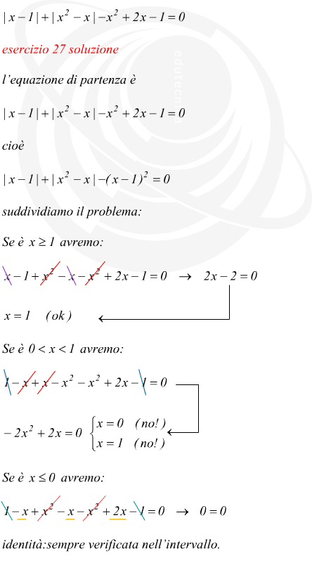 equazioni con modulo risolte