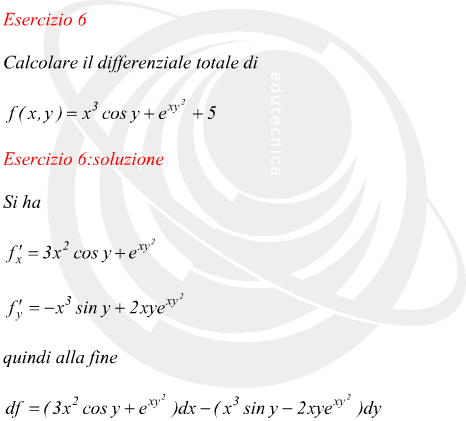 differenziale totale e calcoo derivate parziali