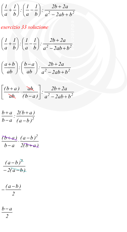 divisione di frazioni algebriche semplificate con prodotti notevoli