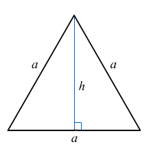 area del triangolo equilatero