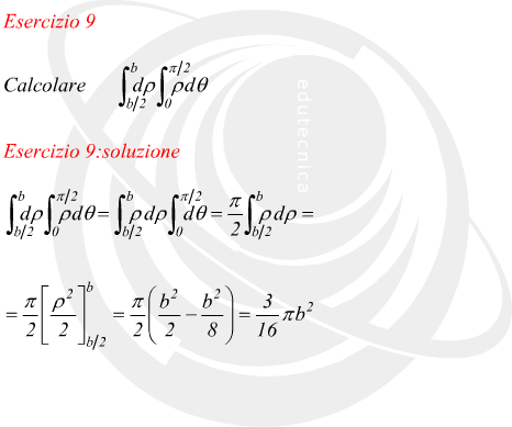 calcolo integrale doppio con coordinate polari