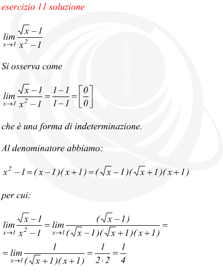 Limite con forma di indeterminazione 0/0