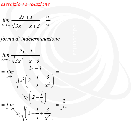 Limite di funzione con forma di indecisione infinito su infinito