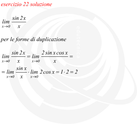 Limite di funzione trigonometrica risolta con limite notevole