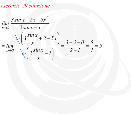 Limite di funzione goniometrica con forma di indeterminazione risolta coi limiti notevoli