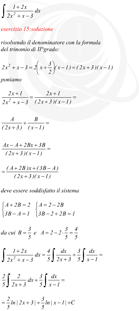 metodo di integrazione di Heavyside