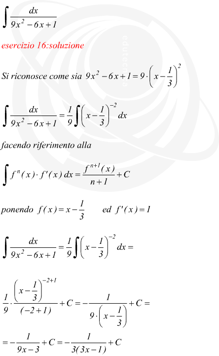 Integrale di funzione razionale fratta
