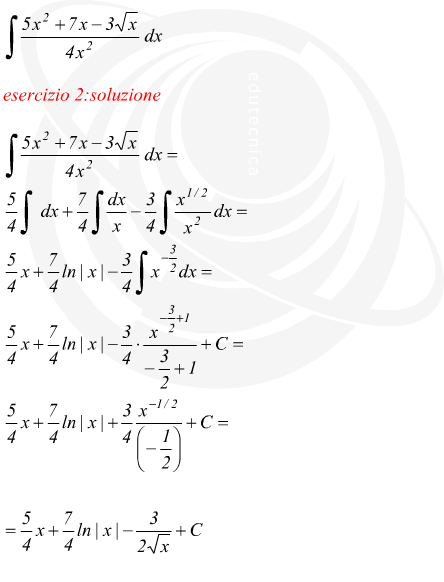 Integrazione funzione fratta