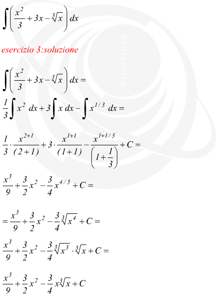 Metodo di integrazione diretta di una funzione