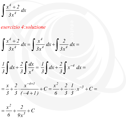 integrazione di una funzione frazionaria