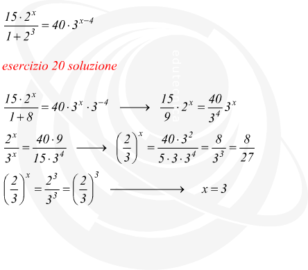 risolvere una equazione esponenziale usando i logaritmi