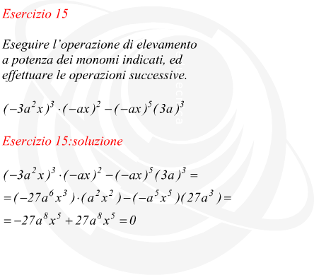 Elevamento a potenza e prodotto di monomi