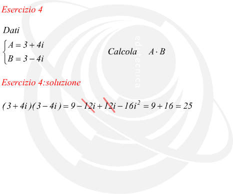moltiplicazione tra due numeri complessi