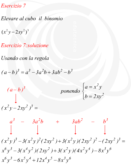 Elevare al cubo un binomio