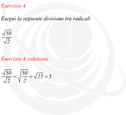 divisione tra radicali