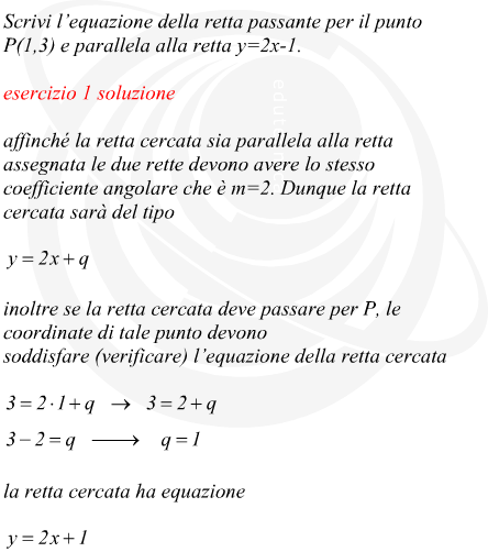 retta passante per un punto assegnato e parallela ad una data retta