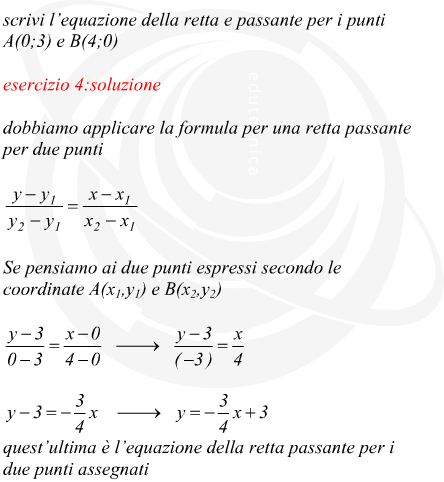 equazione di una retta passante per due punti