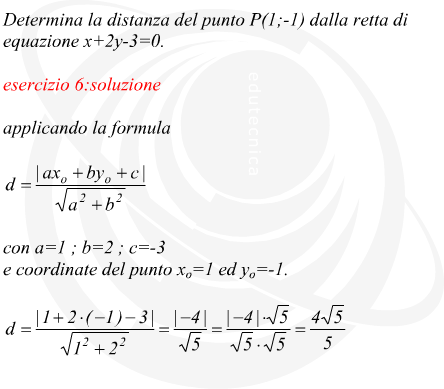 distanza di un punto da una retta