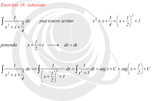 integrale svolto con funzione razionale