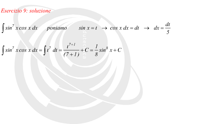 esercizi svolti di analisi matematica integrali per sostituzione