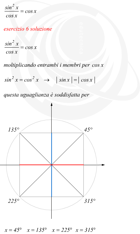 equazione con funzioni trigonometriche