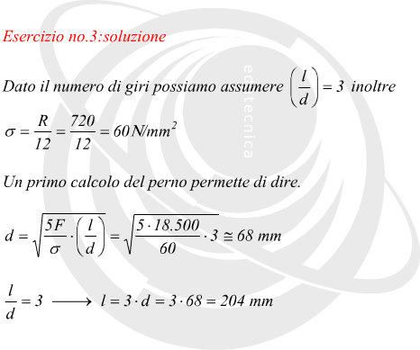 Dimensionamento di un perno portante