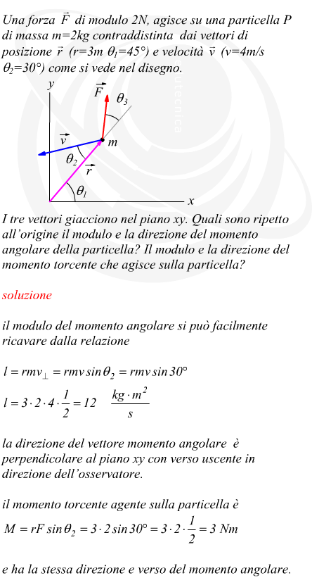 Momento angolare di una particella