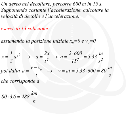 moto rettilineo uniforme ed uniformemente accellerato spazio percorso