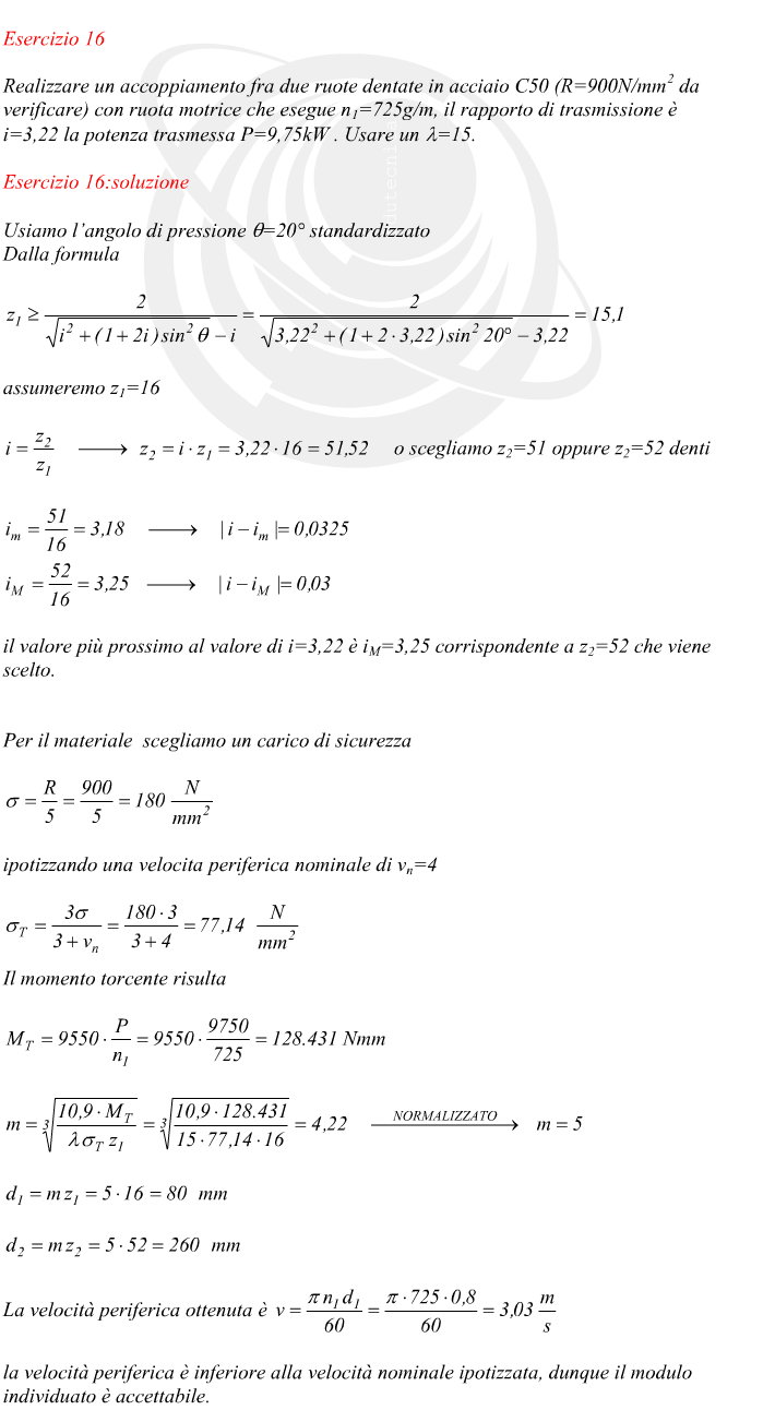 progettare un accoppiamento fra ruote dentate dato rapporto di trasmissione