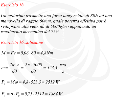 Potenza del moto rotatorio