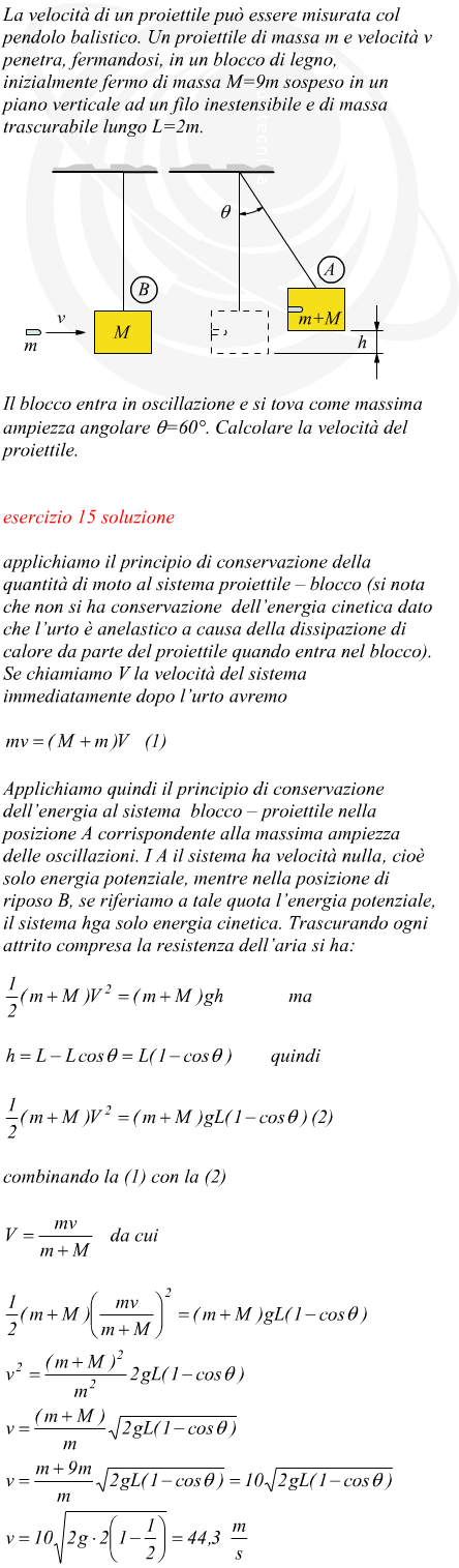 pendolo balistico e quantit di moto