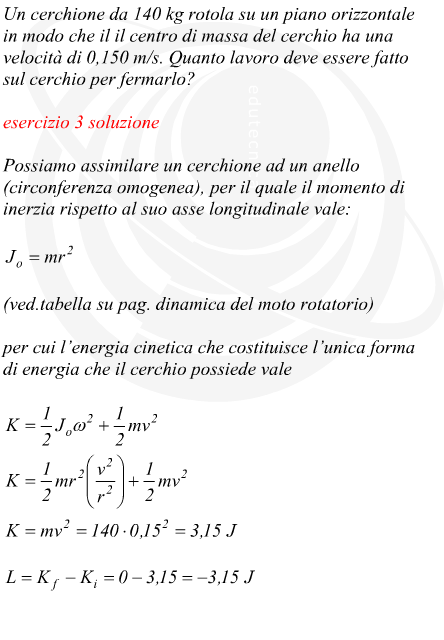 Lavoro compiuto per fermare un cerchio che rotola