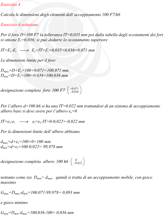 esempio del calcolo di tolleranze in un accoppiamento mobile